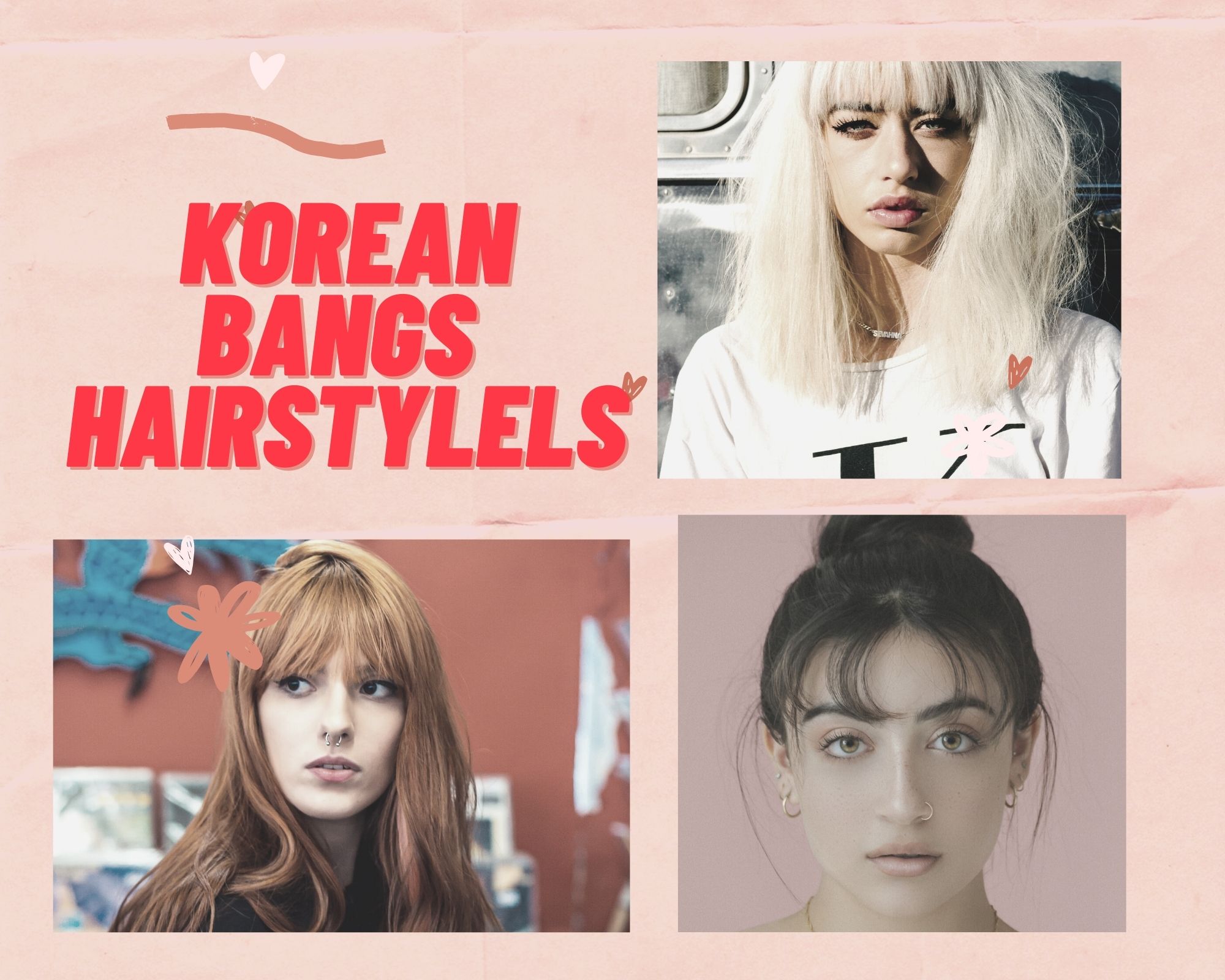 how korean girls style their bangs