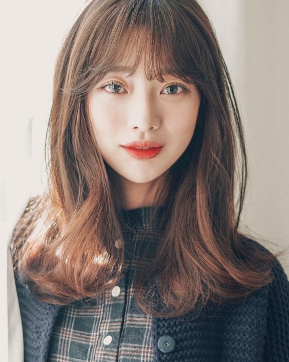 How Korean Girls Style Their Bangs In 2023 | Try These Cute, Fun Hairstyles Today 13 korean long bangs