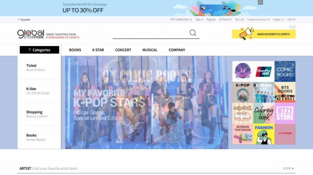 south korea online shopping sites