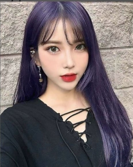blue Korean hair color