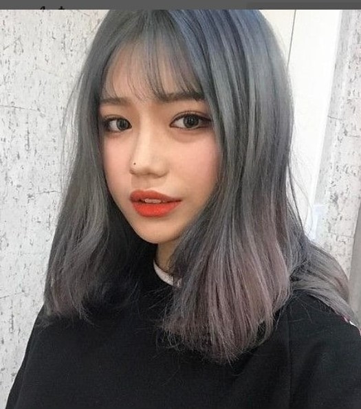 ash brown korean hair color