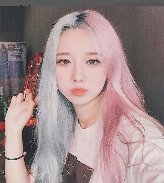 pink kpop hair color