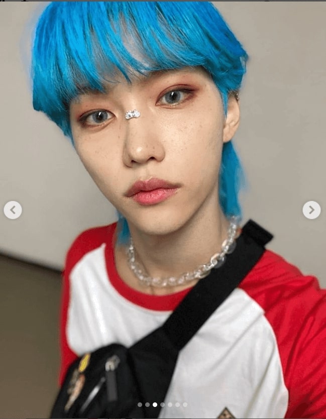 felix blue hair