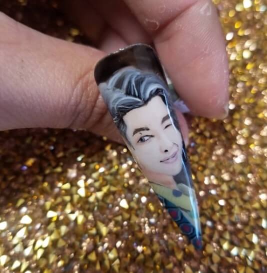 bts nail art kpop