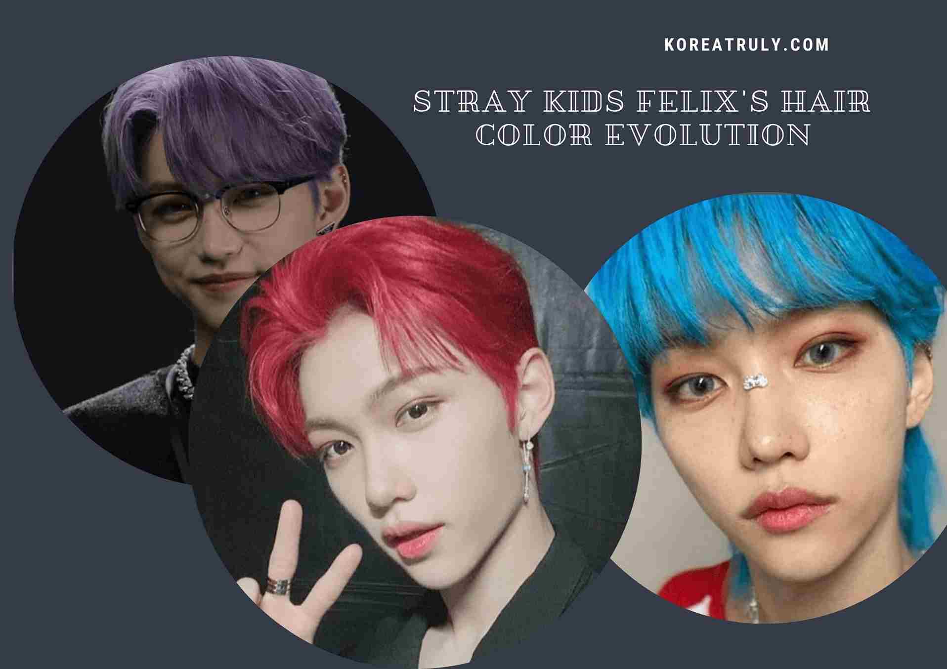 stray kids felix hair color evolution