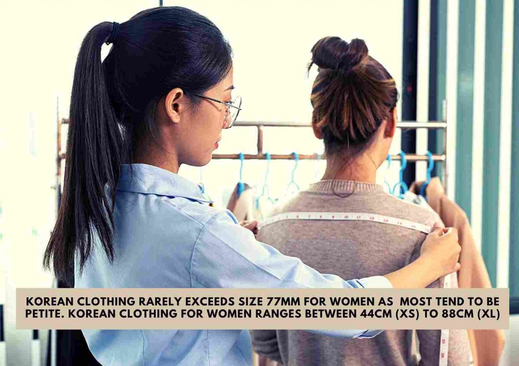 korean size chart clothing