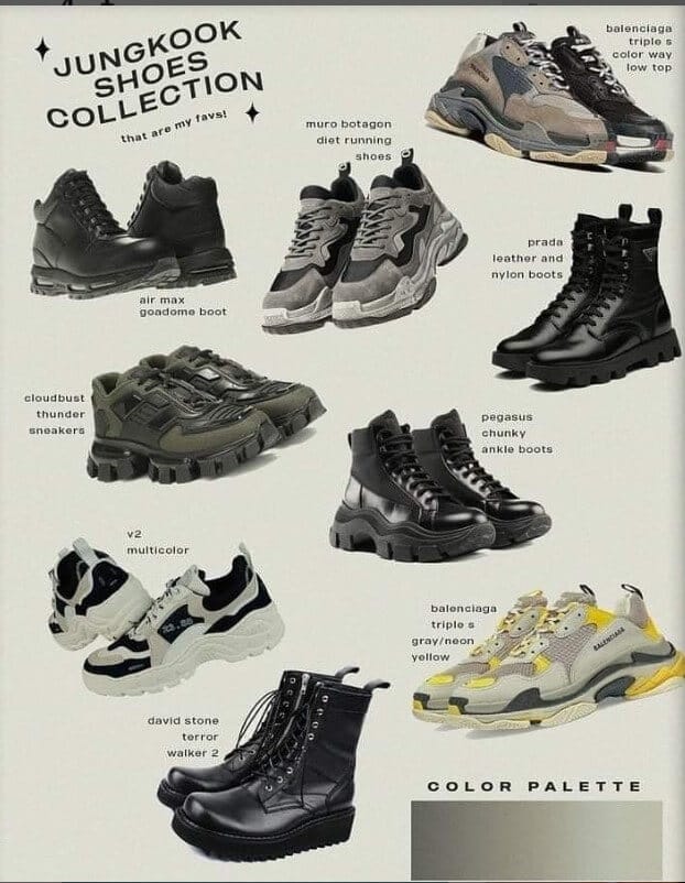 Jungkook shoe collection
