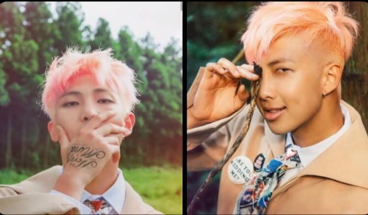 Kim Namjoon rm pink hair