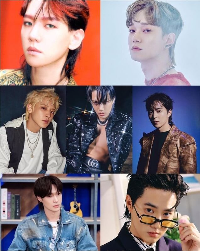 male kpop idols with mullets