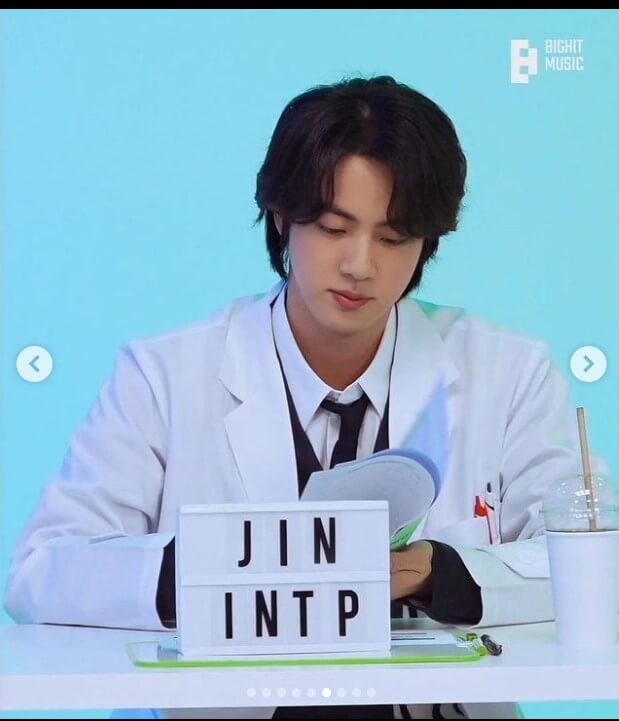 jin bts mbti personality type